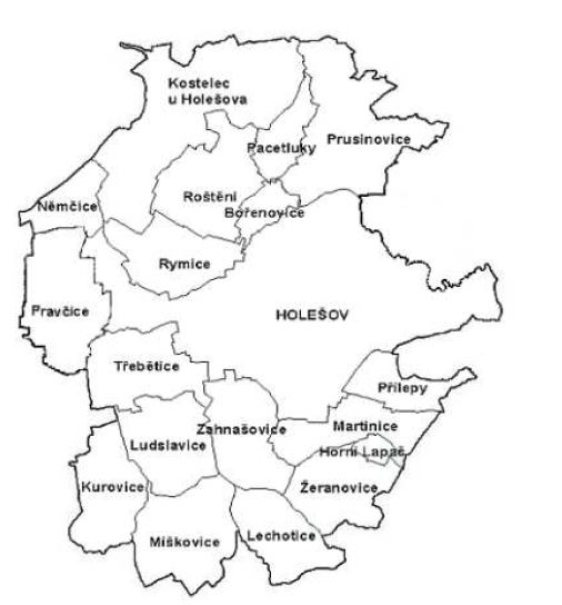 Mikroregion sdružuje 19 obcí v okresu Kroměříž, ve Zlínském kraji se sídlem v Holešově. Ze zkoumaných obcí do něj spadá Kostelec u Holešova, Němčice a Roštění.