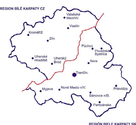 4.Sdružení měst a obcí východní Moravy Toto sdružení je největší a nejstarší celek územní spolupráce se sídlem ve Zlíně. Sdružuje 87 obcí ve 4 okresech. Ponitria.