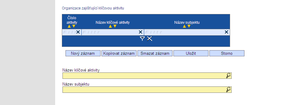 Název klíčové aktivity Vypište klíčovou aktivitu, kterou uvaţujete realizovat v rámci projektu. Klíčová aktivita musí být v přímé vazbě na podporované aktivity uvedené v příslušné výzvě.