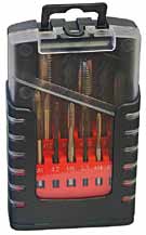 závitníků broušených + vrtáky (DIN 338) Set of machine taps with grounded thread and drills (DIN 338) Satz - aschinengewindebohrer + Bohrer (DIN 338) (geschlieffenes Gewinde) Набор для нарезания