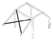Diagonály zadních vzpěr mají konfiguraci dle obrázku 19.