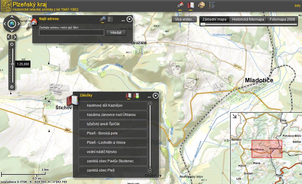 Popis ovládání aplikace - Mapový klient KÚPK Úvodní informace K využívání této aplikace musíte mít ve Vašem internetovém