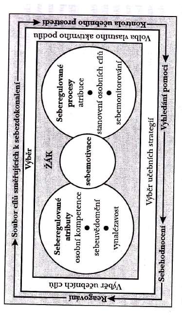 UTB ve Zlíně, Fakulta humanitních studií 23 Obr. 5. Schéma modelu autoregulovaného učení podle P. Smithe, Maňák, 2003, s. 43.