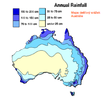 Druhý úkol je Ukaž na mapě nejvhodnější oblasti pro život lidí v Austrálii. Správná odpověď je: jihovýchodní pobřeží Austrálie.