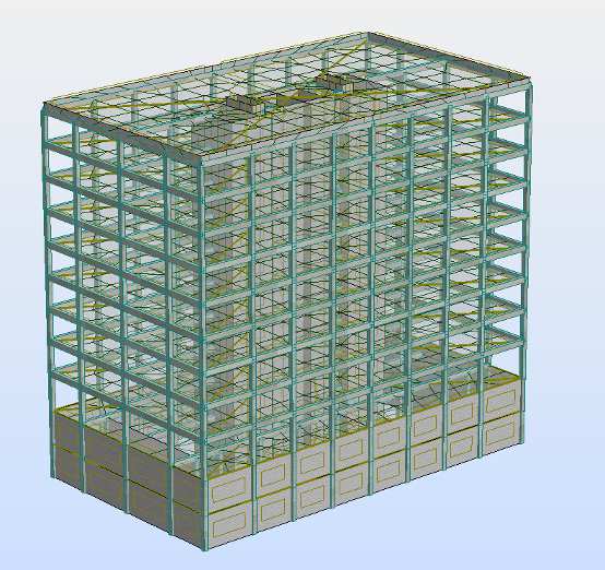 Řešený příklad Kancelářská budova Jsou analyzovány tři typy nejběžnějších konstrukčních systémů: Ocelobetonová kompozitní konstrukce Betonová konstrukce Optimalizovaná