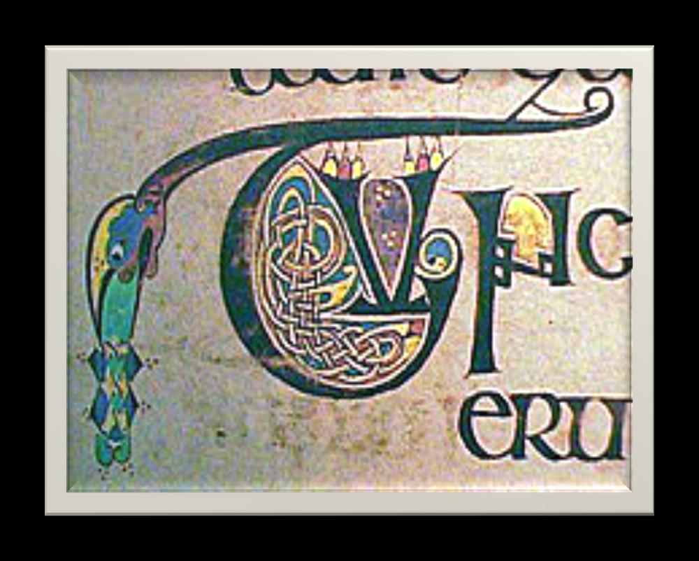 2. Keltské uzly v historii Vyskytují se v evropské knižní malbě Zdobená iniciála