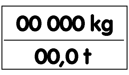 DK-G 00 t (příklad) nebo b ) údaj vlastní hmotnosti význam nápisu - v čitateli údaj
