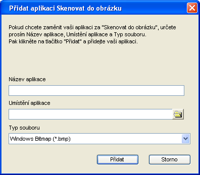 ControlCenter3 3 Zadejte Název aplikace (až 30 znaků) a Umístění aplikace.