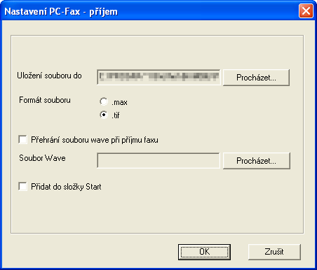 Program PC-FAX (pouze SP 1200SF) Nastavení počítače 5 a Klepněte pravým tlačítkem myši na ikonu PC-FAX potom klepněte na Nastavení PC-FAX-příjem.