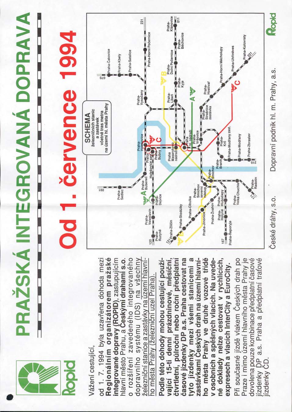 1995 15 let přestupního tarifu /