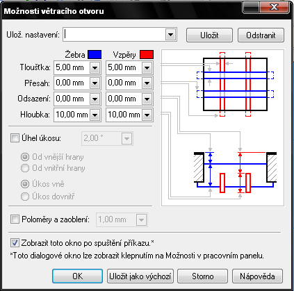 2 ÚVOD Příkaz Větrací otvor patří mezi speciální prvky, tedy prvky, které mají své specifické vlastnosti a nejedná se jen o pouhé přidávání a odebírání materiálu.