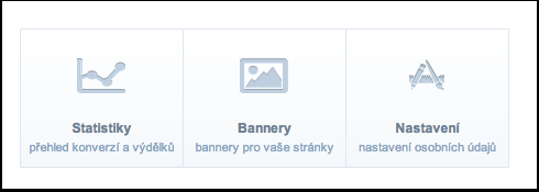 Statistik a k Bannerům se můžete rychle dostat také