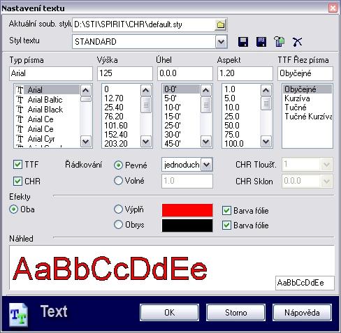 SPIRIT 11 nové funkce 25 Pomocí tohoto rozbalovacího seznamu můžete vybrat styl textu, který je k dispozici. Styly textu obsahují určitá nastavení (např. druh písma, velikost, zarovnání, atd.