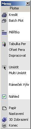 Z rozbalovací nabídky Vybraný plotter, vyberte tiskárnu nebo plotter, který chcete použít. 3.