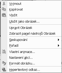 snímku žárovička a pokud na ni klikneme, u Pomocníka v podokně úloh se nabídnou možnosti řešení. Práce s objekty Klipart z galerie připravených obrázků Obrázek z graf.