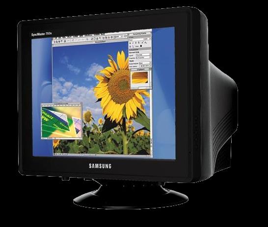 CRT monitor + - vysoký kontrastní poměr malá doba odezvy výborné zobrazení barev, kvalita černé barvy schopnost