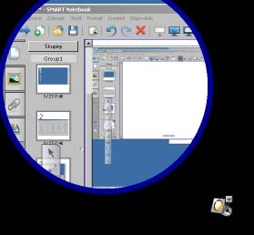 REFLEKTOR STÍNOVÁNÍ OBRAZOVKY ( roletka ) zrušení roletky zavřít nebo minimalizovat lupu