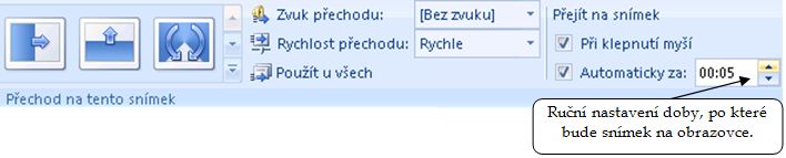 Možnosti zvuku nastavíme okamžik přehrání, spuštění, opakované přehrání apod. 8.3.2.1. Tutoriál 37 Zaznamenání mluveného komentáře Doplnění automatické prezentace mluveným komentářem.