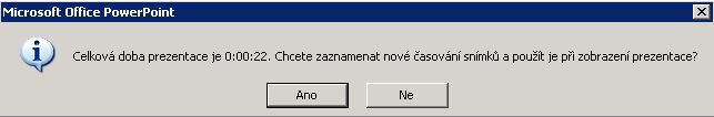 3. Čas snímku informuje nás o aktuální délce prezentace snímku. 4. Opakování znovu a od začátku spustí záznam času aktuálního snímku. 5.
