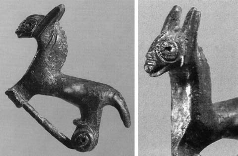 314 MEGAW MEGAW: The stamped sherd from Kanín (Central Bohemia) Fig. 4. Gersheim-Reinheim Horres, Saar-Pfalz-Kreis. a barrow 1, grave 1; b cast bronze brooch, total length c.