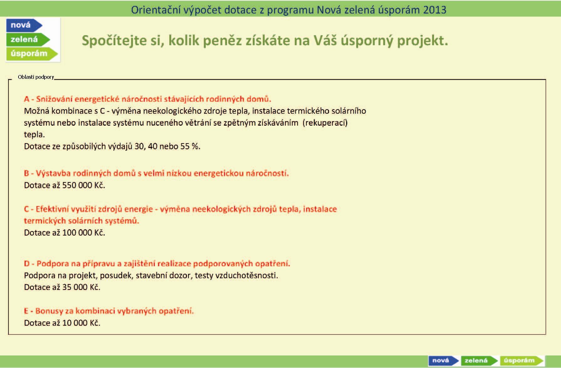 Nová zelená úsporám 2013