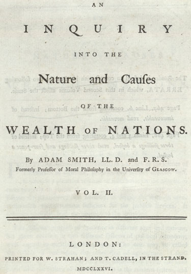 Dva příklady: Adam Smith: Bohatství