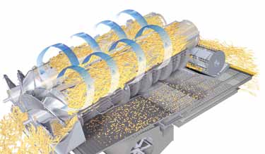 8 9 MLÁCENÍ A SEPARACE KVALITA ZRNA SVĚTOVÉ TŘÍDY Společnost New Holland vynalezla koncepci Twin Rotor TM (dvojitý rotor) více než před 35 lety a tuto technologii zdokonaluje a vyvíjí již téměř čtyři
