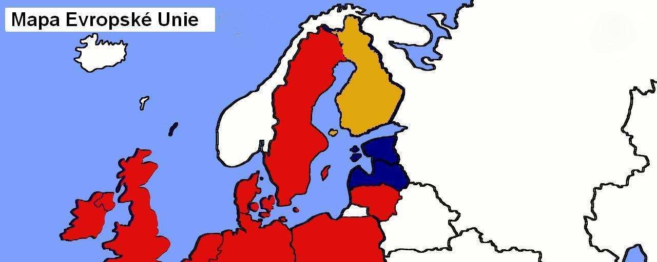 Mapa znázorňuje: země Evropské unie, kde byly v letech 2006-2012 uskutečněny teroristické útoky (nebo kde byly tyto útoky odhaleny ve stádiu příprav): červená barva; další země, kde ve stejných