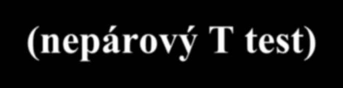 Testy o shodě dvou středních hodnot (nepárový T test) Statistical Toolbox http://radio.feld.cvut.cz/matlab/toolbox/stats/ch_ref.