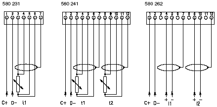 Schéma elektrického připojení C+ kladný pól