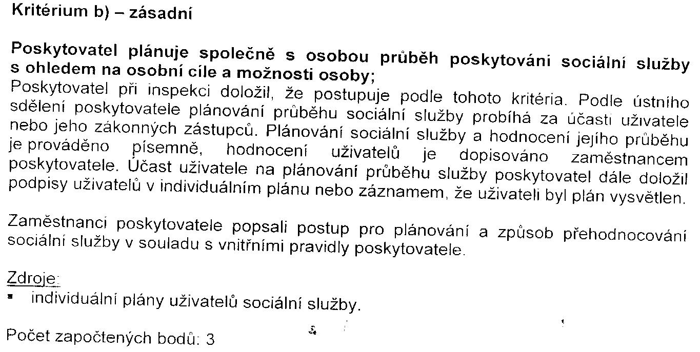 Kritérium 5 b) Standardů kvality sociálních služeb Obrázek 8: Inspekční zpráva, str. 19 Výpověď nedobrovolného uživatele (obrázek č.