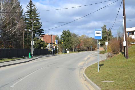 Obrázek 3: Místo navrhovaného zpomalovacího prahu (ve směru od Babic n. Svitavou).