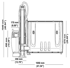 12 ) 765 mm (30.12 ) Overall lift height (stowed position) 1040 mm (40.94 ) 1040 mm (40.94 ) Užitná délka plošiny (Max) 1075mm (42.32 ) 1075 mm (42.32 ) Usable platform width (max) 765 mm (30.