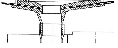 Vtoková část sestávala z rámu a roštu (mříže).