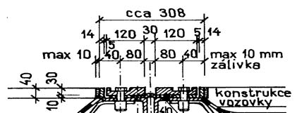 Mostní závěry Na řadě mostních objektů byly u nás také použity mostní závěry označené A30 (obr. 5.3) nebo A60 (číslo značí velikost možné dilatace).