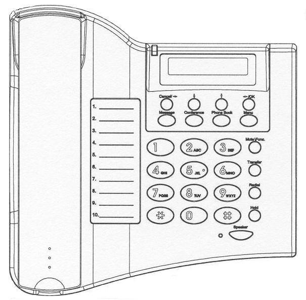 1. Popis telefonního přístroje 1.1. Základní součásti
