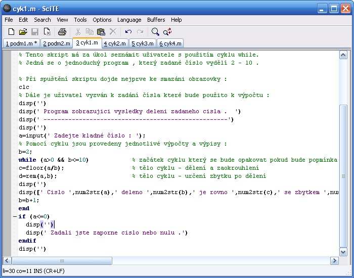 UTB ve Zlíně, Fakulta aplikované informatiky, 2008 33 3 PROGRAMY První část této práce se věnuje práci v Octave z hlediska teorie.