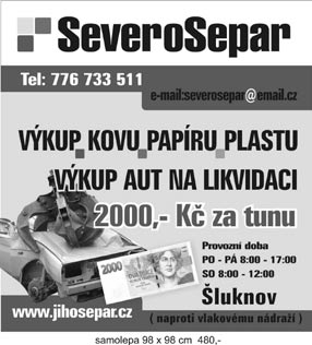 9/2013 strana 7 Řádková inzerce Nemovitosti Prodám byt 2+1+L v os. vl. ve VDF, Kollárova - 430.000 Kč. V ceně i vybavení. Tel. 724 108 503. Rychlé jednání - sleva.