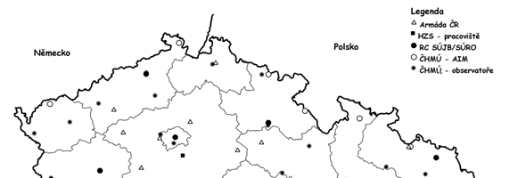 Obr. 2 Síť včasného zjištění Teritoriální část a TDS ETE a EDU Obr.