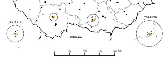 do centrální databáze RMS, a to - z měřicích míst provozovaných ČHMÚ: za obvyklé radiační situace