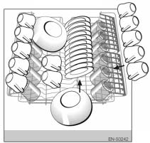 NA 12 SOUPRAV NÁDOBÍ Nastavení polohy košů na nádobí Koše na nádobí je možné přizpůsobovat vloženému nádobí.