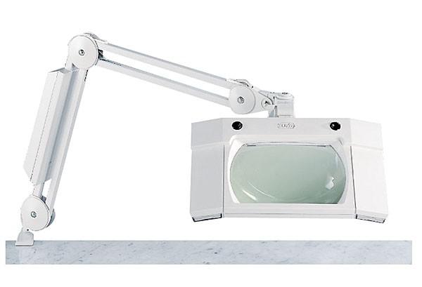 STOLNÍ LUPY LUXO WAWE plus /WAVE LED/LFM101/KFM-T5 + RCM LUPY LUXO W.A.V.E plus Léty osvědčený typ s bočním osvětlením.upevnění na stůl pomocí čelisti s rozvorem 60mm.