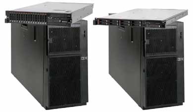 Produktová řada serverů IBM System x se vyznačuje následujícími vlastnostmi: Mimořádně výhodný poměr cena/výkon Velmi dobrá rozšiřitelnost klíčových komponent Doplňkové funkce zvyšující dostupnost