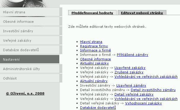 2. Uživatelské nastavení administrátor 2.
