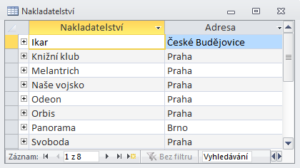 RELACE 4.1 Typy relací Při návrhu struktury tabulek můžete použít 3 typy relací: relace 1:1 relace 1:N relace N:M. Relace 1 : N Tento typ relace je nejobvyklejší.