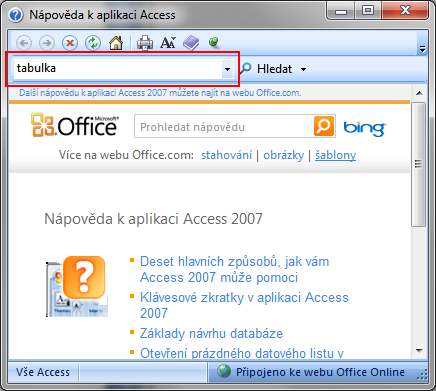 1) Klikneme na tlačítko Office 2) Vybereme položku Otevřít 3) Vybereme databázový soubor 4) Klepneme na tlačítko Otevřít V aplikaci Access můžeme mít otevřenou v jednu chvíli jen jednu databázi.