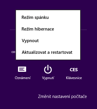 ) Jak si vytvořit obrázkové heslo Zobrazte ovládací tlačítka (umístěním kurzoru do pravého horního rohu). Klikněte na tlačítko Nastavení > Změnit nastavení počítače. Klikněte na sekci Uživatelé.