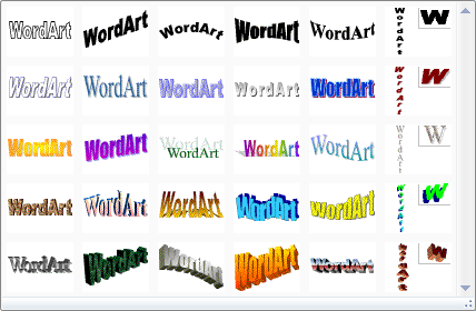 MS Word 2007 20 WordArt : Vloží do dokumentu zdobený text Objeví se pás Formát úprava WordArt textů Iniciála: V ytvoří