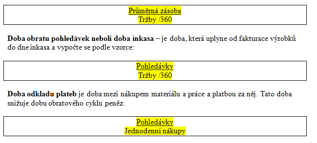 Z uvedeného vyplívá, že oběžná aktiva jsou financována jak dlouhodobými dluhy tak krátkodobými dluhy.