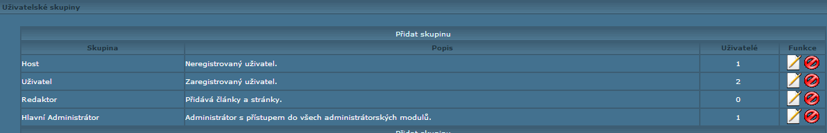 Pomocí tohoto modulu se můžete přihlásit do uživatelského menu na front-endu stránky.